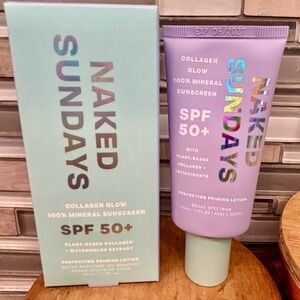 Naked Sundays SPF 50 Collagen Boost Perfecting Priming Lotion Sunscreen NEW